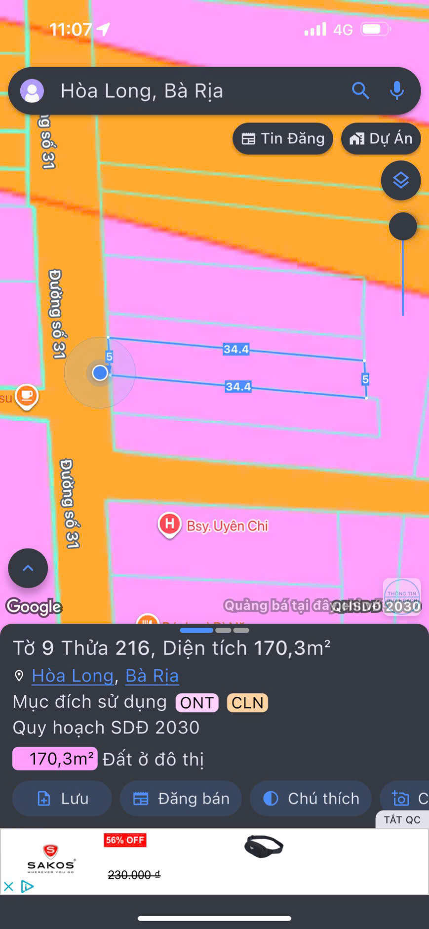 Bán Đất Mặt Tiền Đường Số 31 - Hoà Long - Bà Rịa